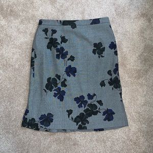 Ann Taylor Petite Floral Pencil Skirt